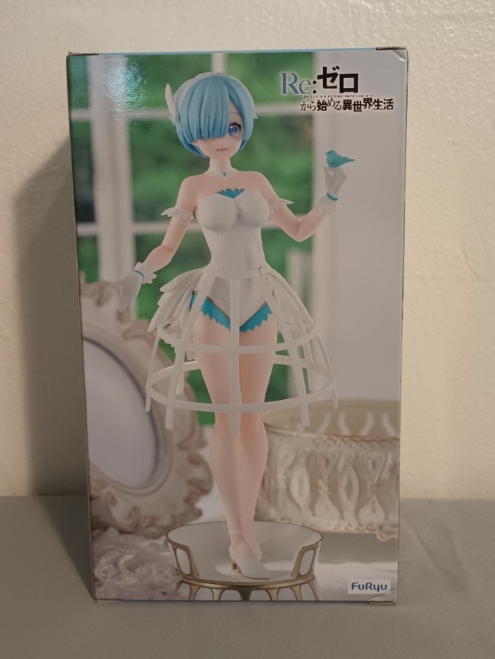 Furyu Re:Zero Rem In A white Birdcage Dress Figure